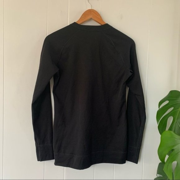 Cintamani Thermal Long Sleeve Henley Button Black Shirt Warm Button Tecnopile - Picture 10 of 11